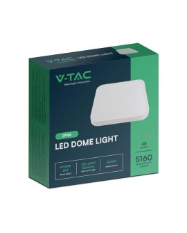 Plafon V-TAC VT-8630 natynkowy 48W LED IP44 42x42cm 4000K 5160lm (SKU 76311) Biały