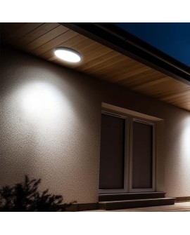 Plafon V-TAC VT-8630B natynkowy 36W LED IP44 42cm 4000K 3820lm (SKU 76401) Czarny
