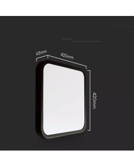 Plafon V-TAC VT-8630S natynkowy 36W LED IP44 42x42cm czujnik ruchu 4000K 3820lm (SKU 76741) Czarny