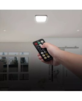 Plafon V-TAC VT-8630S natynkowy 36W LED IP44 42x42cm czujnik ruchu 4000K 3820lm (SKU 76741) Czarny