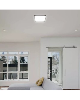 Plafon V-TAC VT-8630S natynkowy 36W LED IP44 42x42cm czujnik ruchu 4000K 3820lm (SKU 76741) Czarny