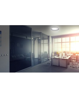 Nowoczesny plafon sufitowy LED Activejet FOCUS Szary ściemnialny ze zdalnym sterowaniem na pilota