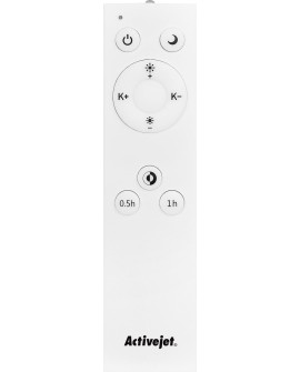 Nowoczesny plafon sufitowy LED Activejet KRIS Czarny ściemnialny ze zdalnym sterowaniem na pilota