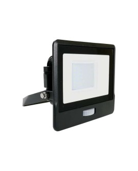 Projektor LED V-TAC 30W SAMSUNG CHIP Czujnik Ruchu Czarny Z MUFĄ VT-138S 3000K 2340lm 5 Lat Gwarancji
