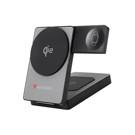 Verbatim, Powerbanka Charge ,n, Go Qi2, 5/9/12V, 32295, 10000mAh, Mocowanie magnetyczne, szara