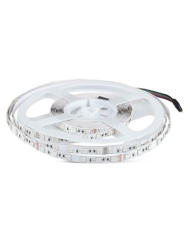 Taśma LED V-TAC VT-5050 60-IP20-7 600LED RGB SMD5050 24V IP20 7W/m (SKU 212592)