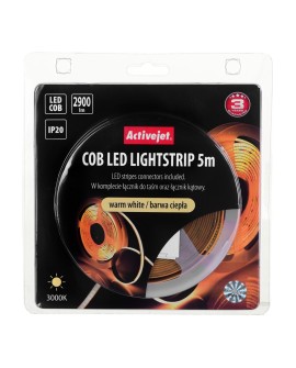 Taśma LED COB 5m barwa ciepła IP20