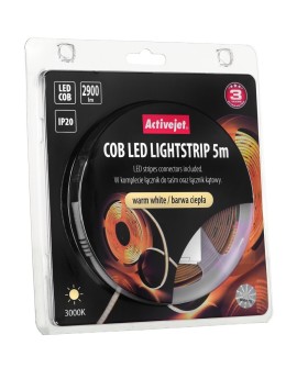 Taśma LED COB 5m barwa ciepła IP20