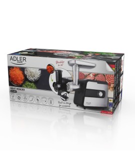 Adler AD 4813 maszynka do mielenia 2000 W Czarny, Srebrny