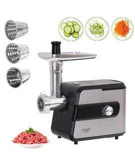 Adler AD 4813 maszynka do mielenia 2000 W Czarny, Srebrny