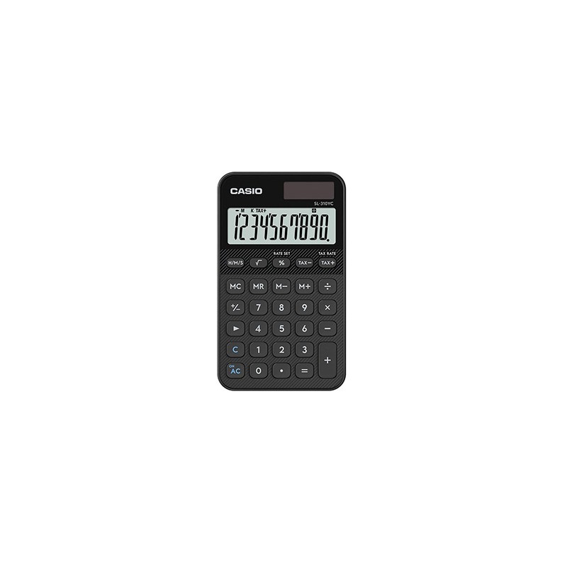 Casio Kalkulator SL 310 UC BK, czarna, 10 miejsc, podwójne zasilanie