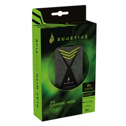 Surefire zewnętrzny dysk twardy, GX3 Gaming, 2.5", USB 3.0 (3.2 Gen 1), 2TB, 53682, czarny, HDD