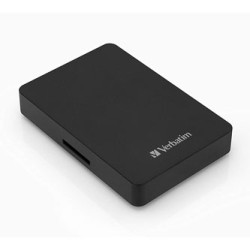 Verbatim zewnętrzny dysk twardy z czytnikiem kart pamięci, Store N Go, 2.5", USB 3.0 (3.2 Gen 1), 1TB, 53421, czarny, + SD karta