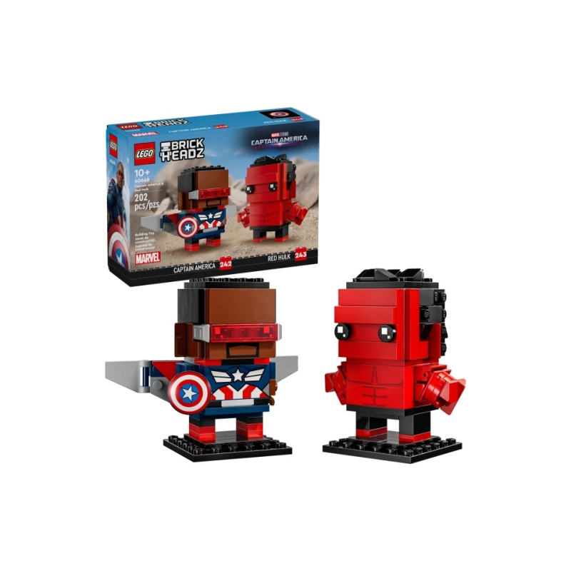 LEGO BrickHeadz Figurki Kapitana Ameryki i Czerwonego Hulka 40668