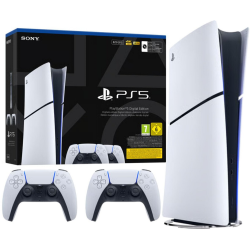 Konsola SONY PlayStation 5 E Chassis Slim Digital + 2 pady DualSense 1000050120