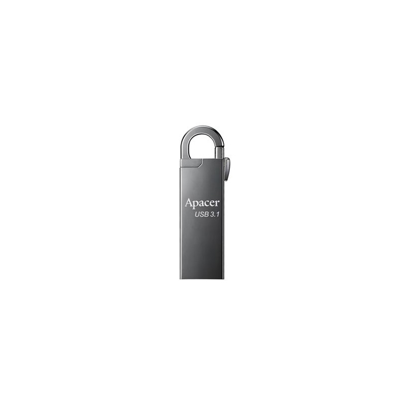 Apacer USB flash disk, USB 3.0, 16GB, AH15A, srebrny, AP16GAH15AA-1, USB A, z karabinkiem, EOL