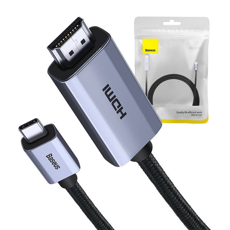 Kabel USB-C do HDMI Baseus, 4K, 2m (czarny)
