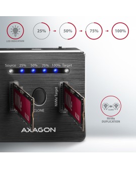 Axagon ADSA-M2C stacja dokująca do dysków twardych USB 3.2 Gen 2 (3.1 Gen 2) Type-C