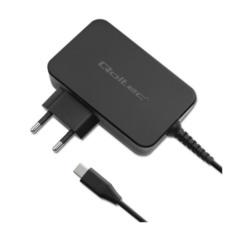 Ładowarka Qoltec 52387 GAN POWER PRO 1XUSB-C 90W 5-20V 3-4.5A CZARNA