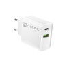 NATEC ŁADOWARKA SIECIOWA RIBERA USB-A + USB-C 20W POWER DELIVERY BIAŁA NUC-2061