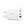 Ładowarka sieciowa j5create 65W GaN USB-C 3-Port Charger - EU (2xUSB-C 1xUSB3.0 kolor biały) JUP3365E-EN