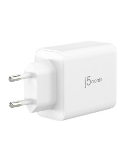 Ładowarka sieciowa j5create 65W GaN USB-C 3-Port Charger - EU (2xUSB-C 1xUSB3.0 kolor biały) JUP3365E-EN