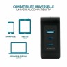 Mobilis Charger 100W 2USB C 1USBA GaN cable 100W Laptop, Smartfon, Tablet Czarny Prąd przemienny Wewnętrzna