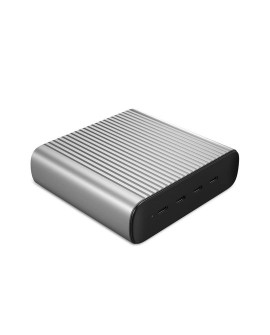 HYPER 245W GaN Desktop Charger Laptop, Smartfon, Tablet Czarny, Srebrny Prąd przemienny, Bateria Szybkie ładowanie Wewnętrzna
