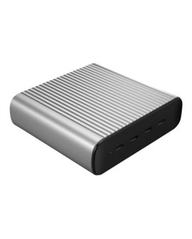 HYPER 245W GaN Desktop Charger Laptop, Smartfon, Tablet Czarny, Srebrny Prąd przemienny, Bateria Szybkie ładowanie Wewnętrzna