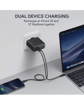 AUKEY PA-D5 ŁADOWARKA SIECIOWA 63W 2XUSB PD 3.0
