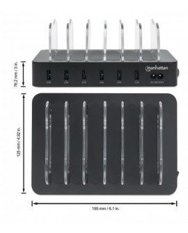 MANHATTAN 6-PORTOWA STACJA ZASILAJĄCA 6X USB-A 5V