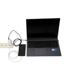 ŁADOWARKA SIECIOWA I-BOX C-65 GAN PD65W KABEL, BIAŁA