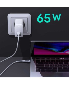 AUKEY PA-B3 WHITE OMNIA MIX GAN USB-C 65W PD 3.0