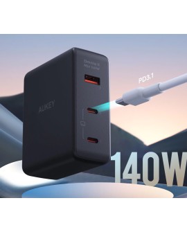 AUKEY PA-B7O ŁADOWARKA SIECIOWA GAN USB-C 140W PD