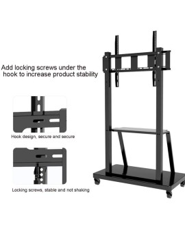 TECHLY STOJAK MOBILNY TV LED/LCD/PDP 55-100 CALI 150KG Z PÓŁKĄ ICA-TR30