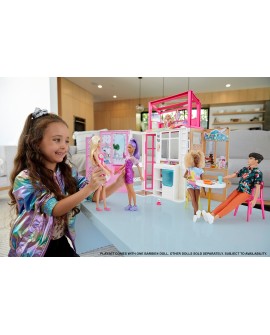 Barbie Kompaktowy domek + Lalka HCD48