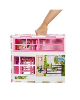 Barbie Kompaktowy domek + Lalka HCD48