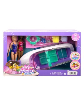 Barbie Lódź + 2 lalki Zestaw filmowy Hhg60