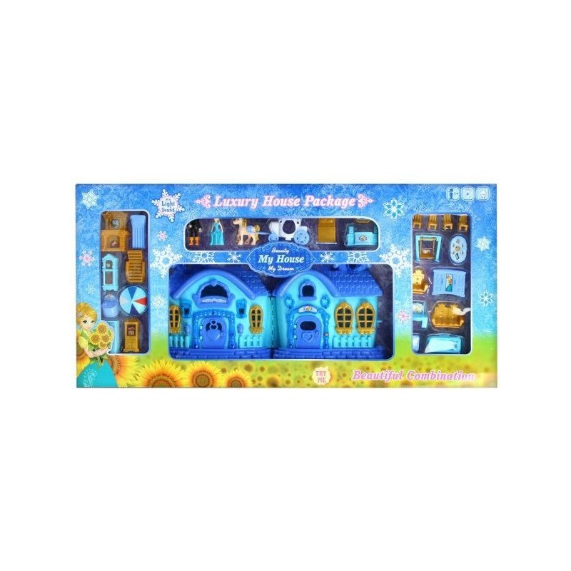 Domek dla lalek światło i dżwięk + akcesoria 87x43x9 BS899-12F MC