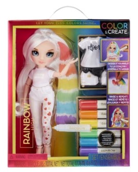 MGA RAINBOW HIGH COLOR & CREATE Lalka z niebieskimi oczami 594123