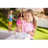 Barbie Doll With Surfboard And Puppy 30cm