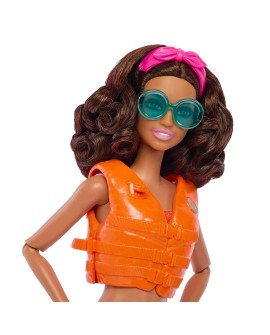 Barbie Doll With Surfboard And Puppy 30cm