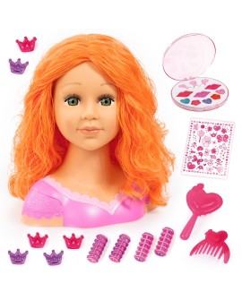 PROMO Bayer Głowa do czesania stylizacji Charlene Super Model + kosmetyki 90088BO