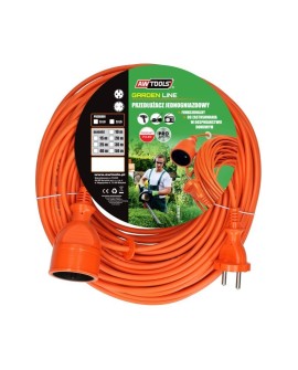 AWTOOLS PRZEDŁUŻACZ OGRODOWY JEDNOGNIAZDOWY 40m BEZ UZIEMIENIA / 2x1,0mm / 6A / 230V / 1500W