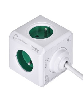 Przedłużacz allocacoc PowerCube Extended USB 2402GN/FREUPC (1,5m kolor zielony)