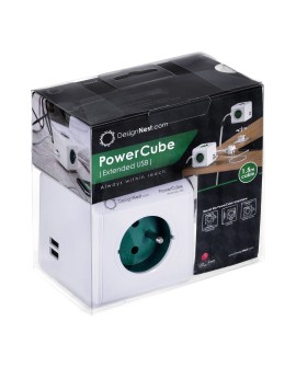 Przedłużacz allocacoc PowerCube Extended USB 2402GN/FREUPC (1,5m kolor zielony)