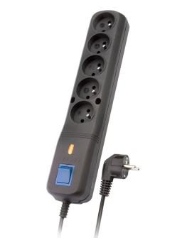 Listwa przeciwprzepięciowa Lestar LV 530W 1,5m (5 x VDE 10 A 1,5m kolor czarny)
