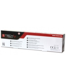 Techly I-CASE STRIP-81V2 rozdzielacz zasilania PDU 8 x gniazdo sieciowe 1U Czarny, Czerwony