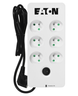 Listwa przeciwprzepięciowa EATON PB6F (6 x UTE 10 A kolor biały)
