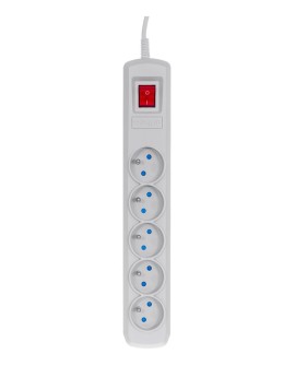 Listwa przeciwprzepięciowa Activejet 5gn/3m/cz (10A 2300W) 3m kolor szary